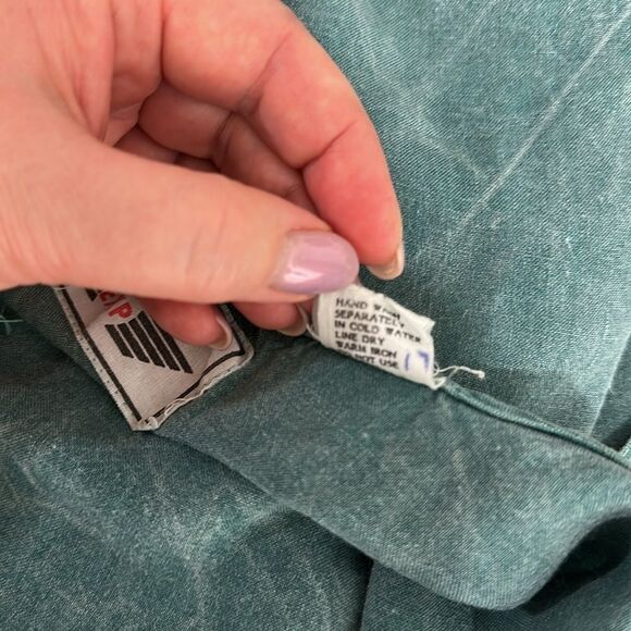 Limited Express Vintage Sleeveless Rayon Green Midi Sun Dress Size L - Picture 4 of 7